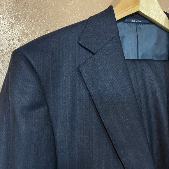 Ermenegildo Zegna Other - ERMENEGILDO ZEGNA Navy Blue Striped Suit US 40 R